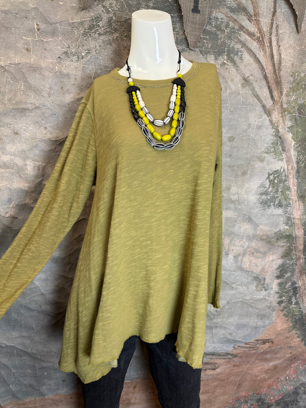 1050-88 Cotton Knit Angel Tee-TEAK