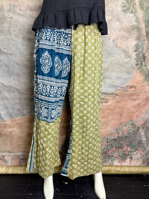 2007W Wide Leg Kantha Pants-Mix 2