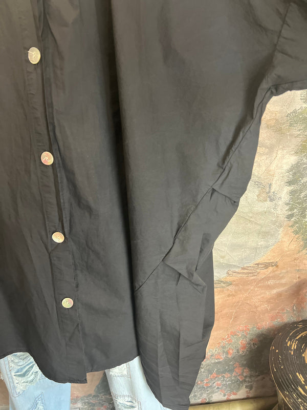 91750 Oversized Shirt Jacket-Black