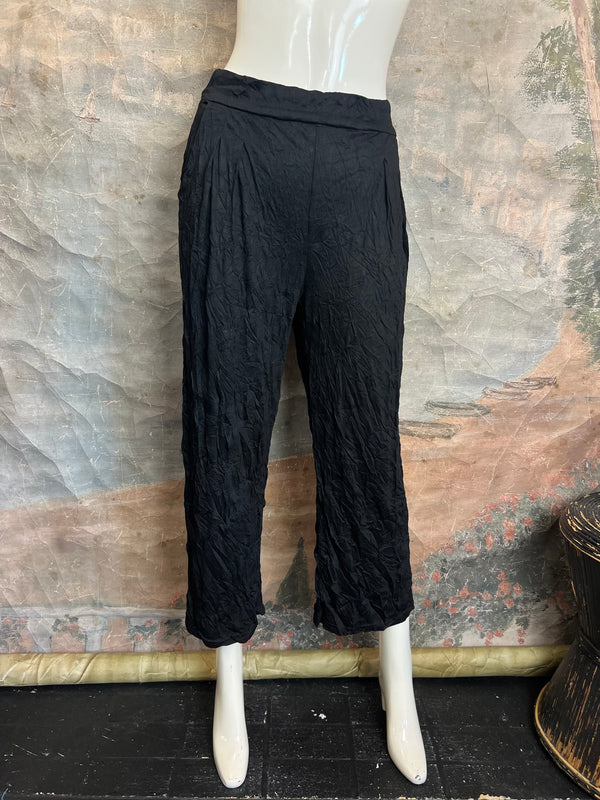 24054 Crinkle Pants-Black