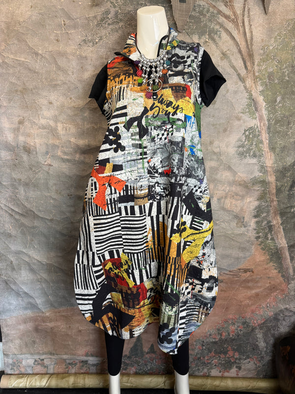 D502NB Slvless Sharkbite Dress-Always You.