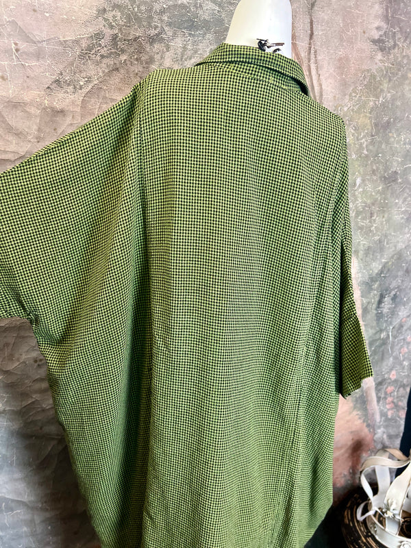 66513 Kimono Shirt- Mini Check-Frog