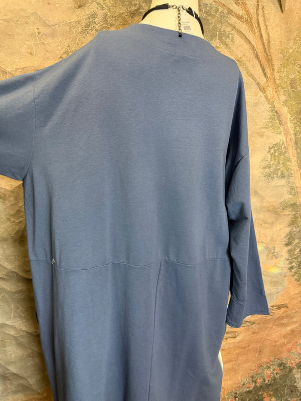 91805 Corduroy Button Dress-Denim