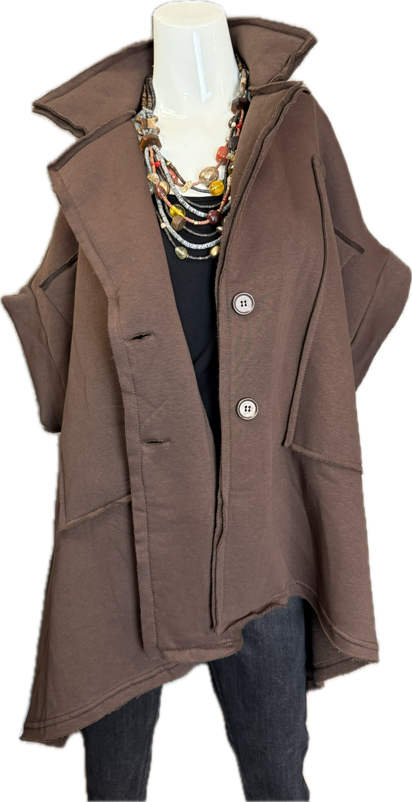 6572AU Short Slv Flare Jacket-Coco