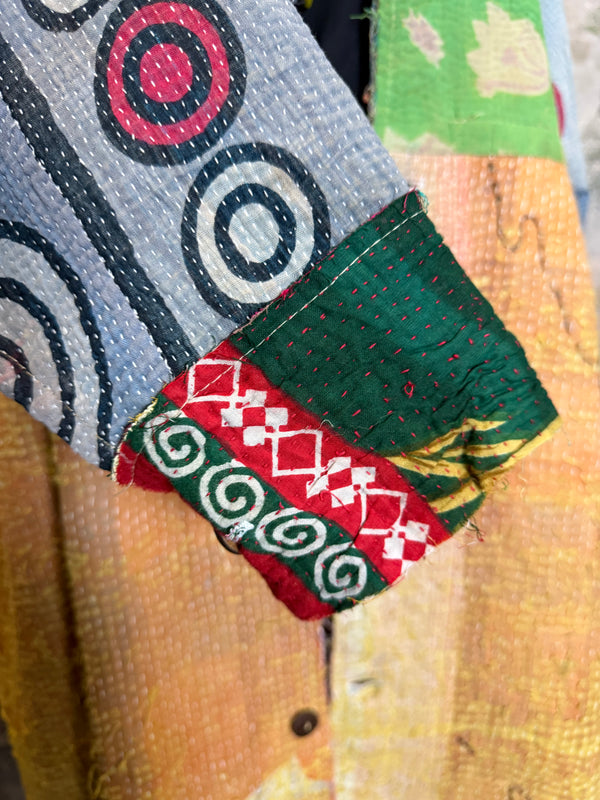 JG-183 Kantha Sunrise Coat-MIX 6