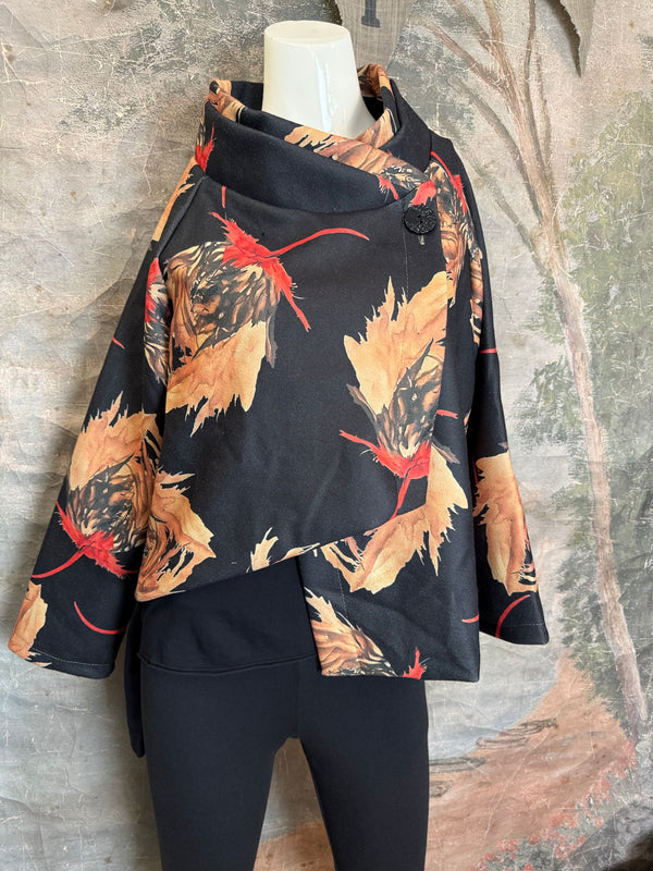 91813 Asym Floral Cropped JTK-BLACK