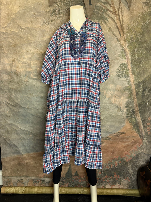 5428 Plaid Babydoll Tunic