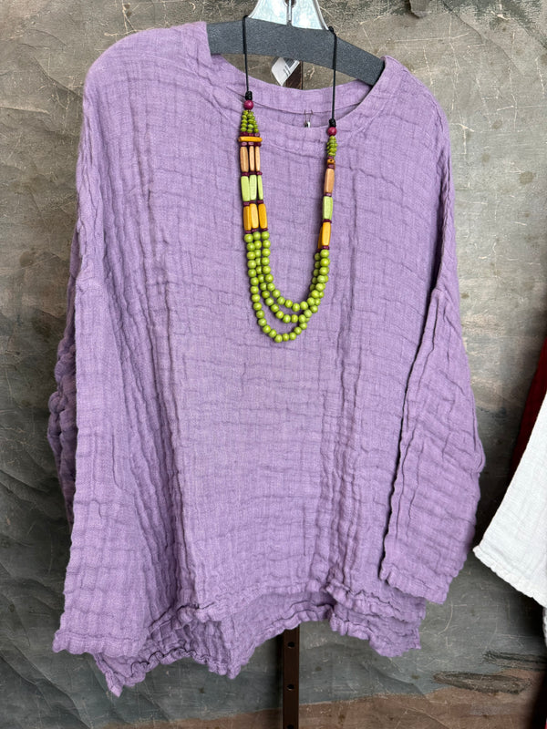 PW8815 We The Free Pucker Tunic-Lilac Purple