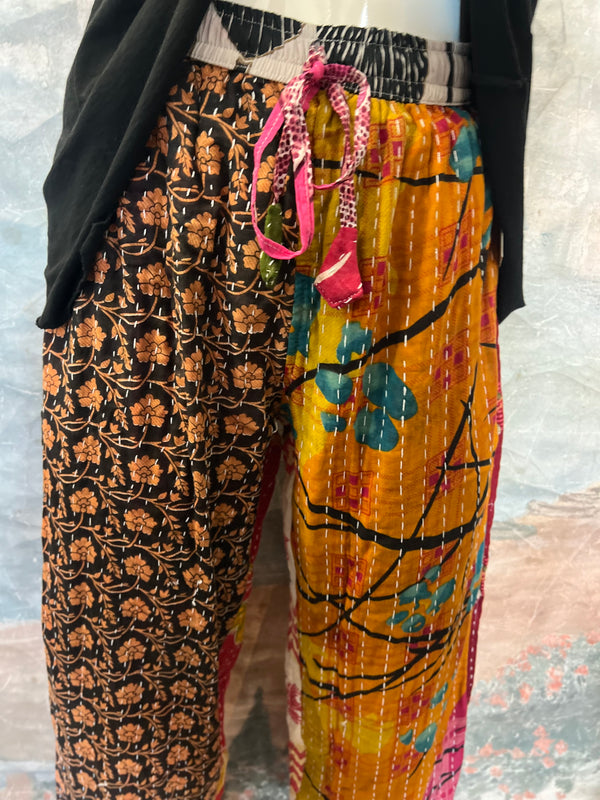 1586KT OOAK Cotton Kantha Pant-3
