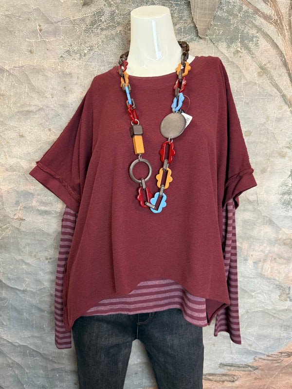 8300-3061 Pullover Vest Topper-Red Indigo