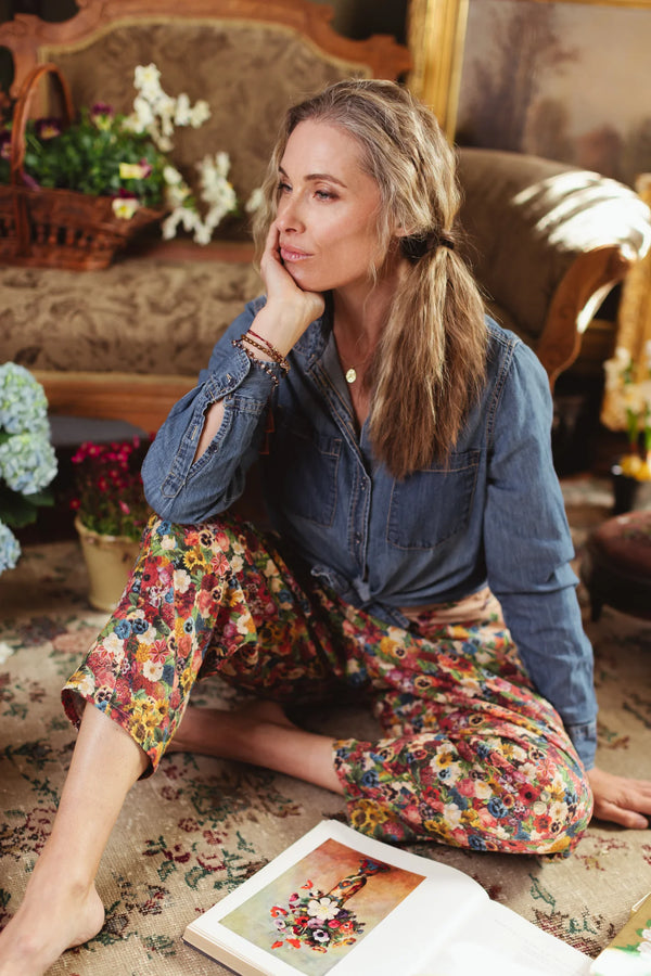 MOTS Linen Crop Artist Pant-Art of life