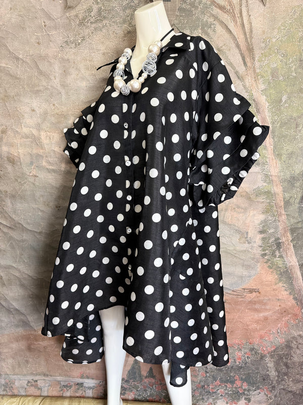 AD26-01 The High-Low Echo Dress-Paris Polka