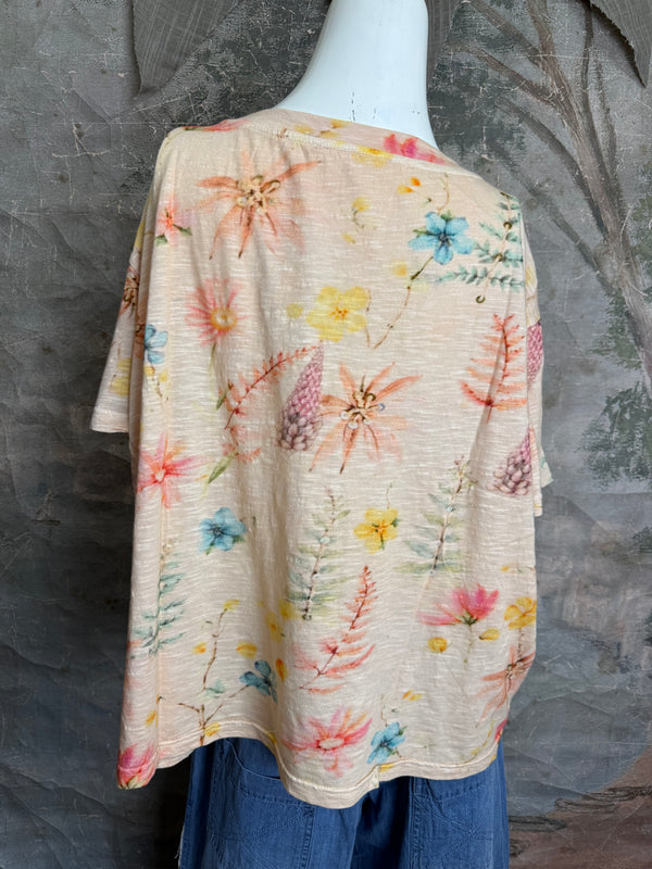 PL-772 Washington Floral Tee-Creamsicle