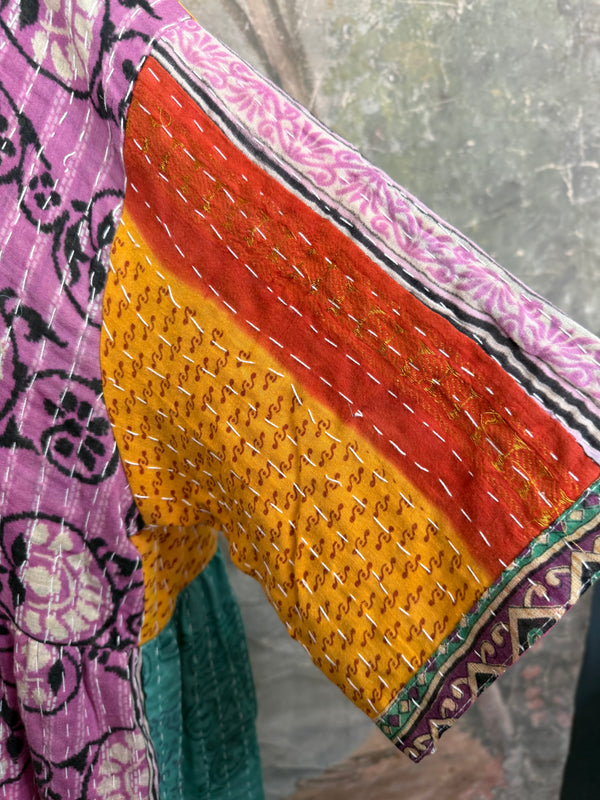 1027w Kantha Arts Tiered Dress-Mix 11