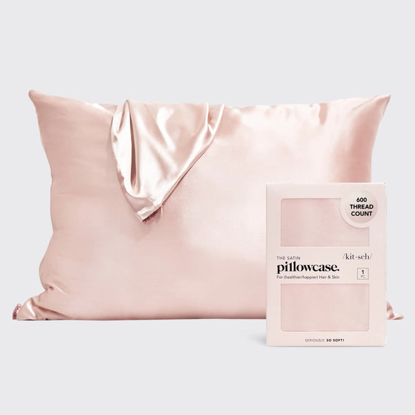 KITSCH Silky Satin Pillowcase-Blush