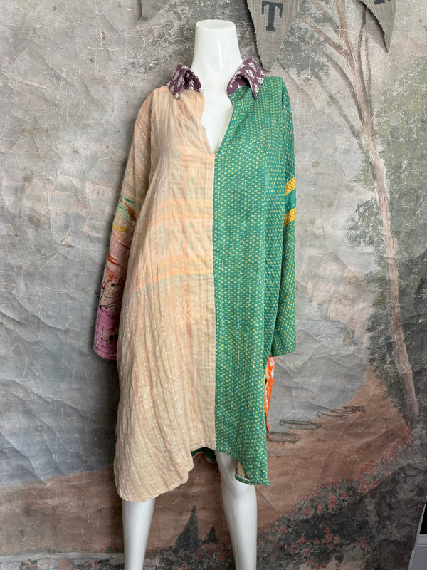 1013w Long Kurta Shirt Dress-Sarah