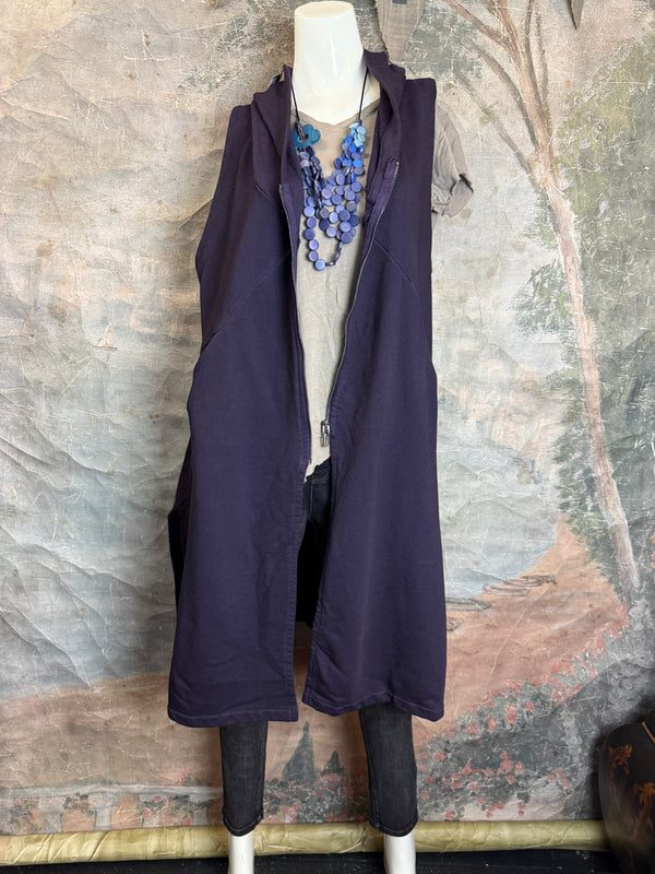 2626AU Zip Hoodie Vest-Purple