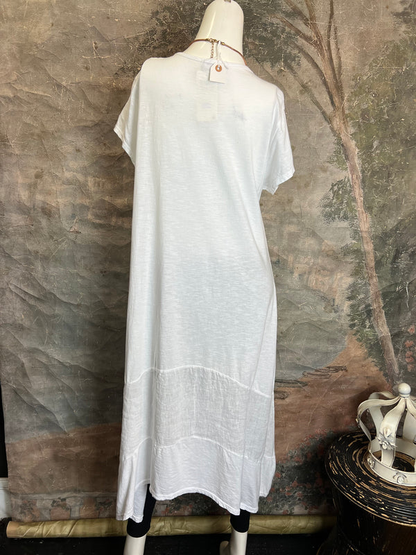 1123 Sharkbite Dress-White