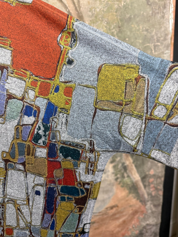 T721T Oversized Dolman Slv Top-Mapped In Color