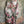 Load image into Gallery viewer, Tie-dye floral kimono duster in pink and olive with gold rose print, styled with colorful disc necklace - 6
