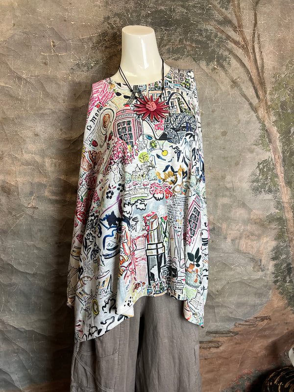 T1369K White Knit Whimsy Top-Bonjour Paris