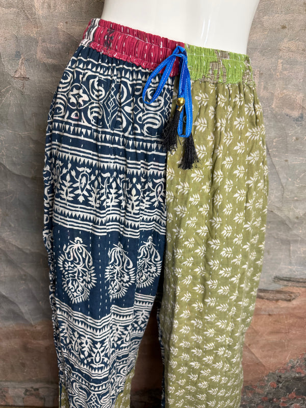 2007W Wide Leg Kantha Pants-Mix 2