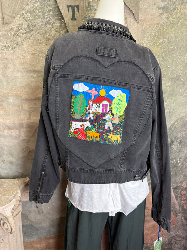 4842 Upcycled Wearable Art Jkt- The Village