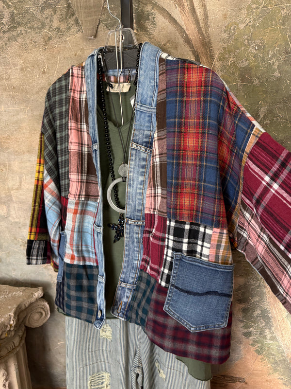 5573 Lodge Flannel Cardigan-Mix A