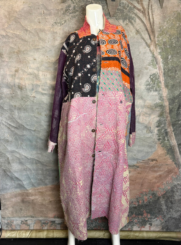 JG-183 Kantha Sunrise Coat-MIX 5