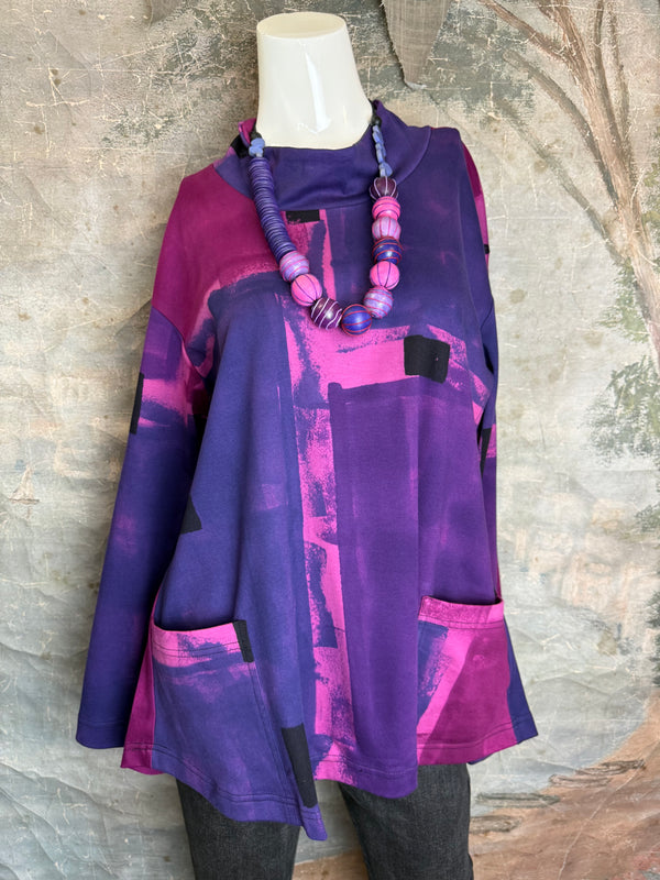 CB1809C Tara L/Slv Top-Persimmon