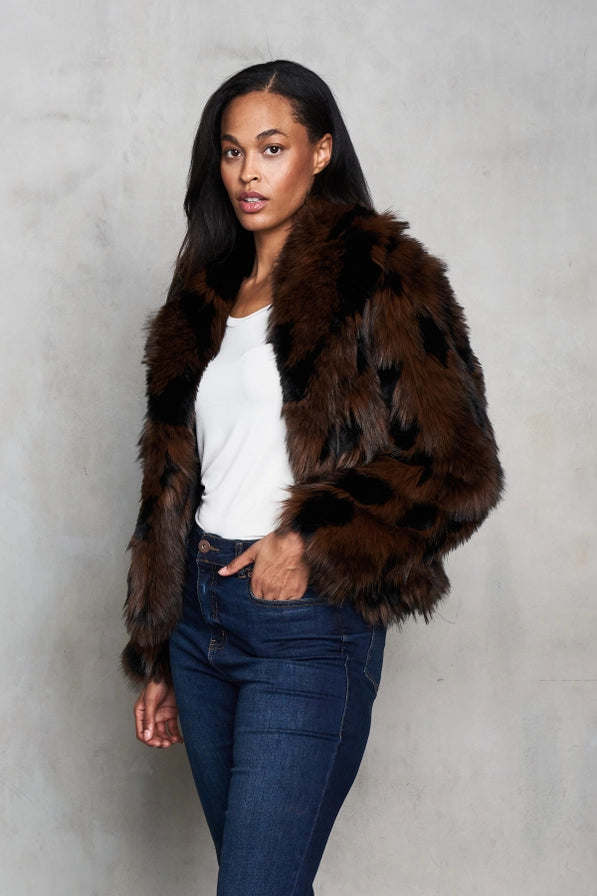 5764 Faux Fur Mink Short Coat