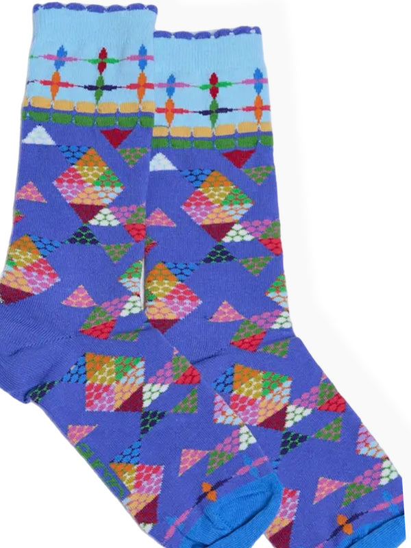 WW13 American Quilt Socks-violet hues