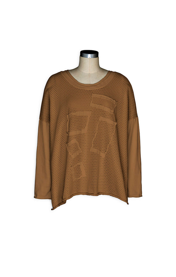 CE714 Cheer Sweater Top-Camel