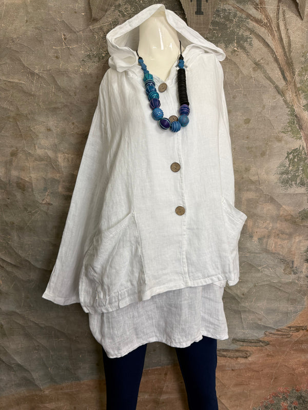 92112-62 Hoodie Jacket-White