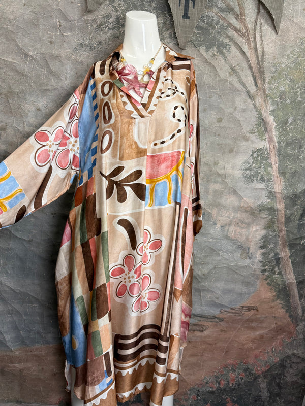 6615 Silk Artsian Dress