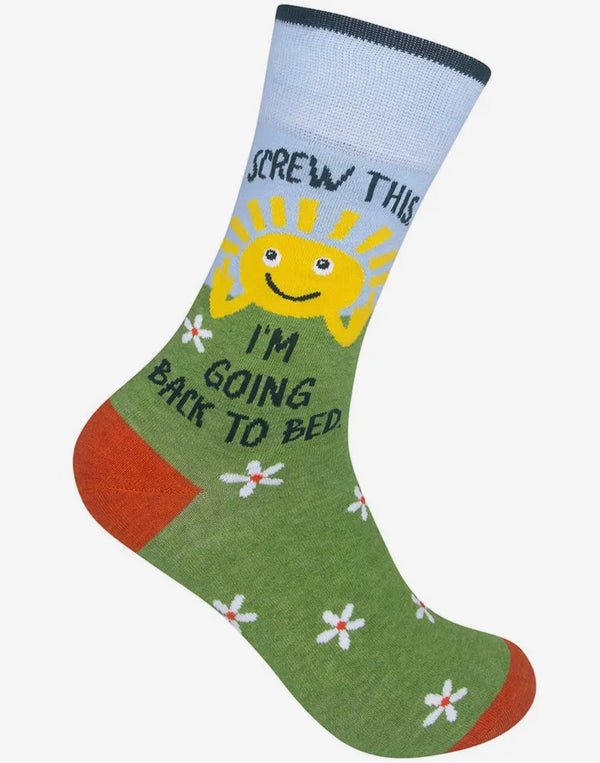 Art To Wear Novelty Socks-Back to bed