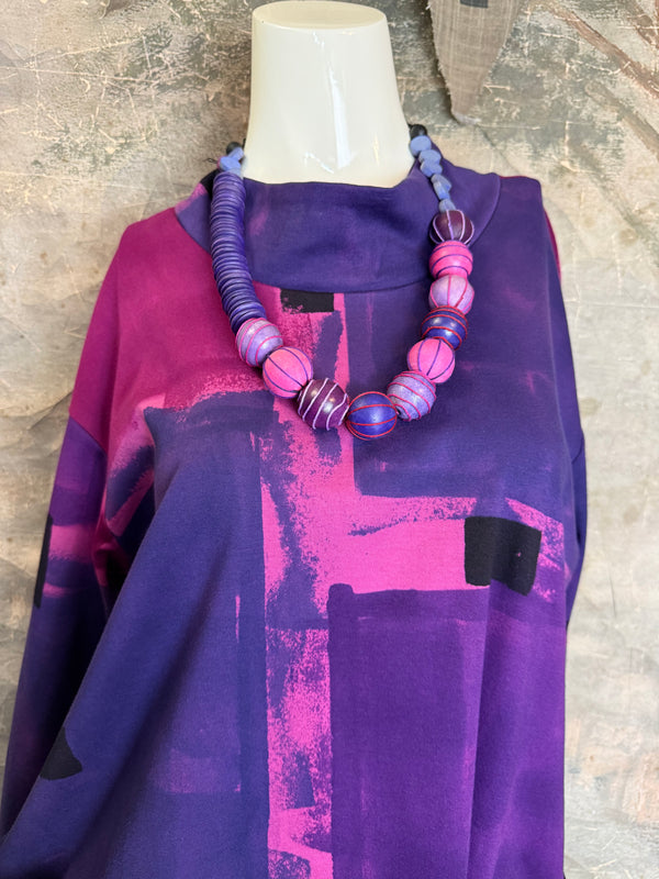 CB1809C Tara L/Slv Top-Persimmon