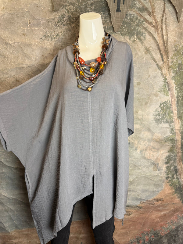 2066-11 Asymmetrical Cowlneck-Zinc