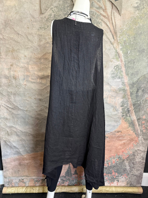 751 Artistry Layered Tank Dress-Black
