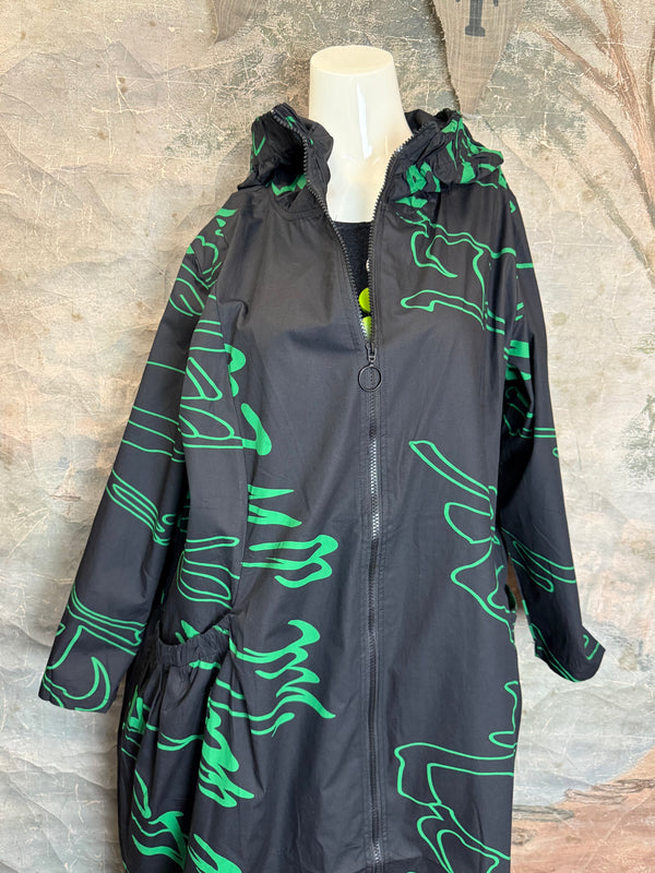 1029 City Scribble Jacket-Green
