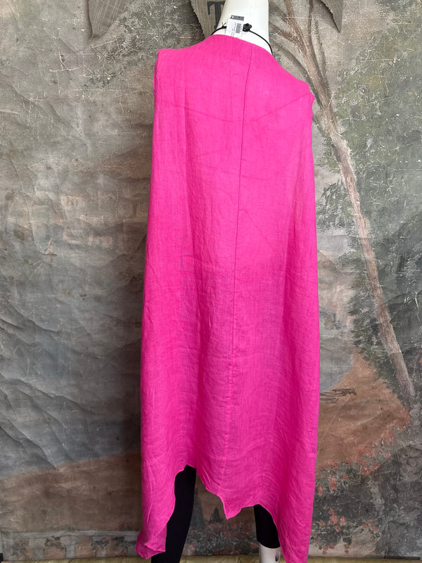 751 Artistry Layered Tank Dress-Fuchsia