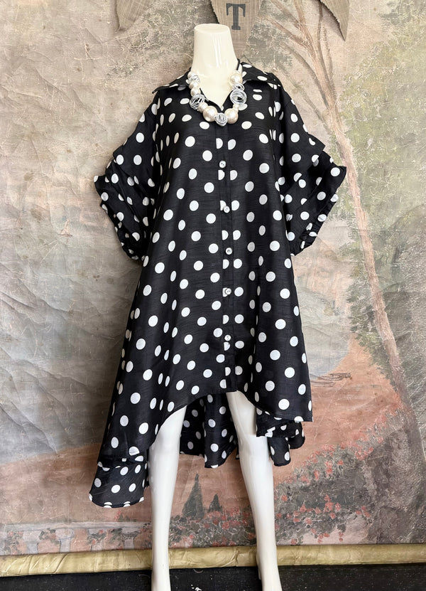 AD26-01 The High-Low Echo Dress-Paris Polka