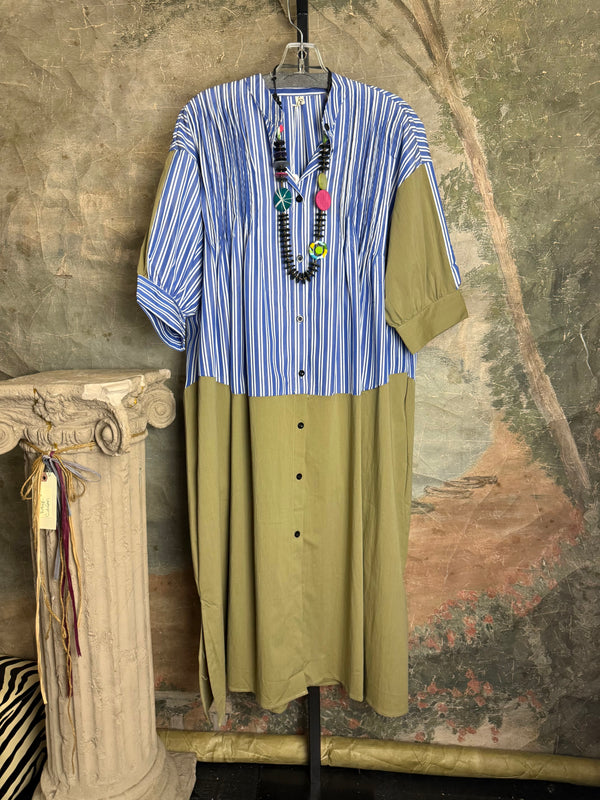 1395 Atelier Stripe Midi Shirt