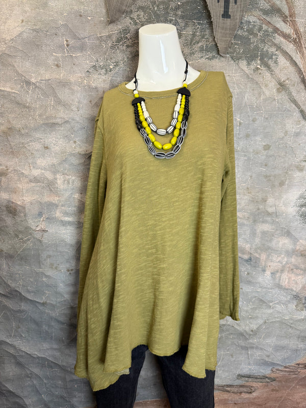 1050-88 Cotton Knit Angel Tee-TEAK