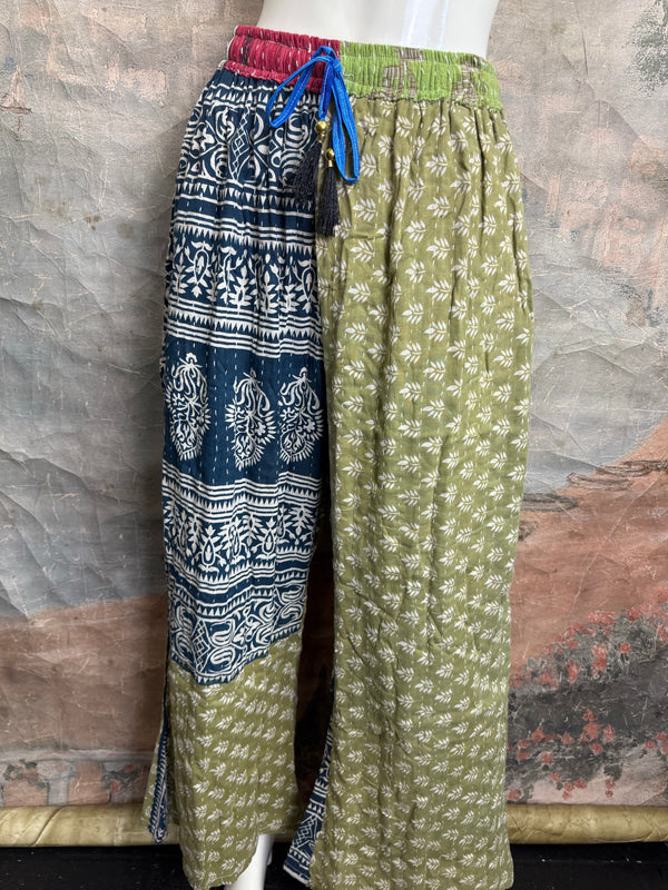 2007W Wide Leg Kantha Pants-Mix 2