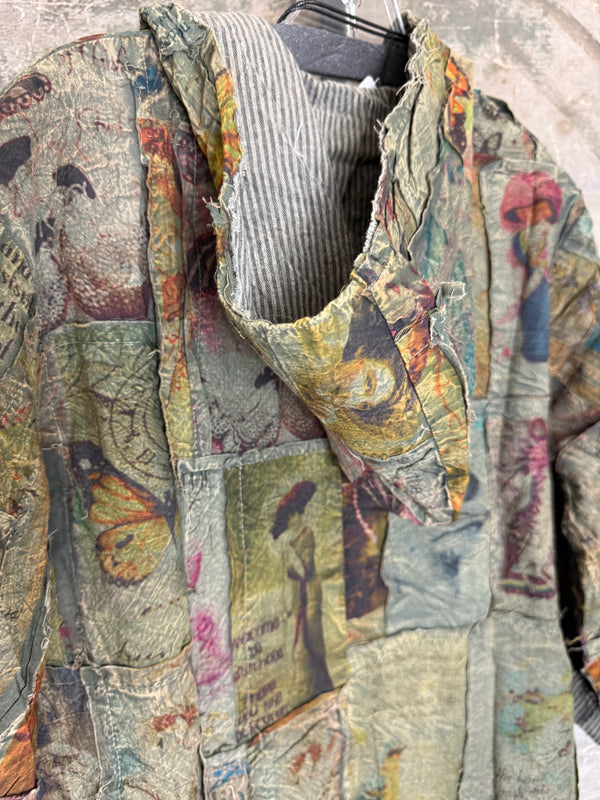 PL-345J Patchwork Artprint Duster