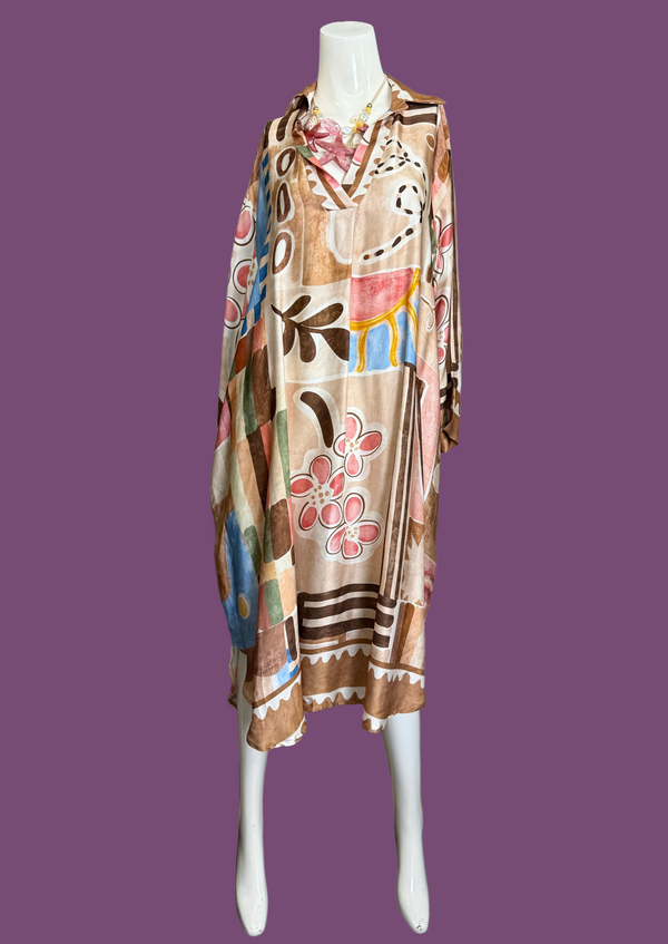 6615 Silk Artsian Dress