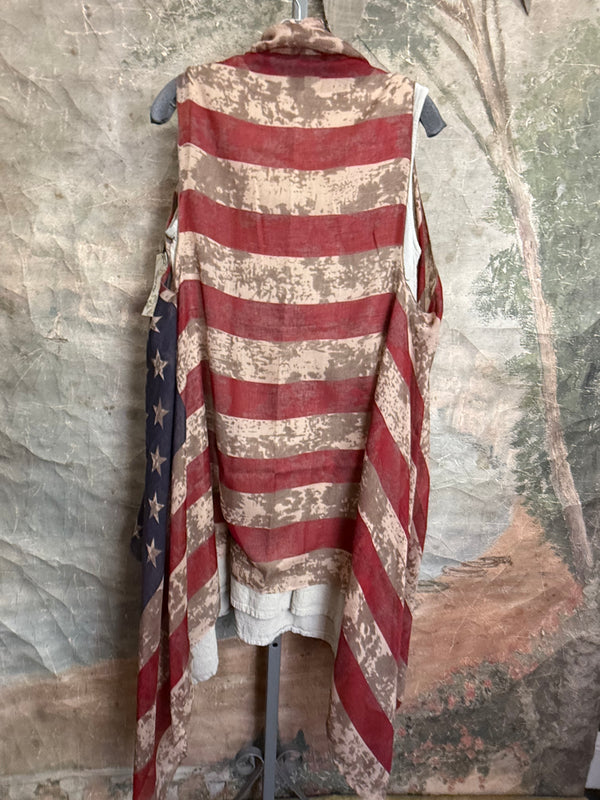 MC31 Vintage America Flag Vest