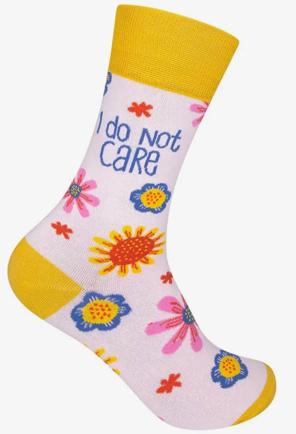 Art To Wear Novelty Socks-Do Not Care! 🌼 🤷‍♀️