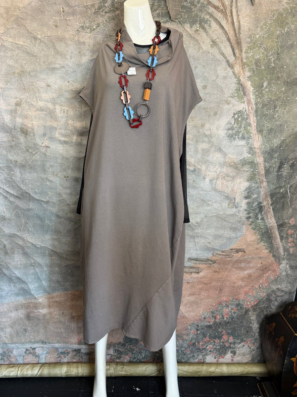 92009 Cocoon Sweatshirt Dress-Mocha